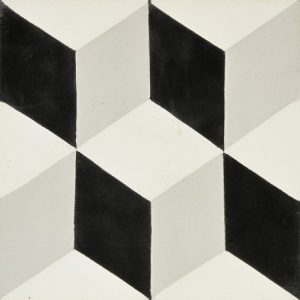 Carreaux de ciment PETIT CUBIC NOIR