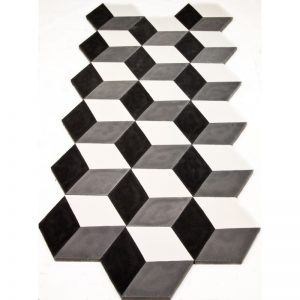 Carreau de ciment Hexa Cubic Noir