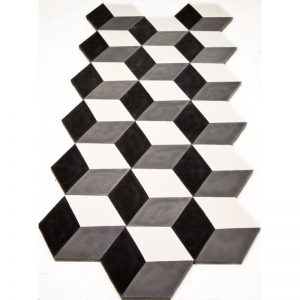Carreau de ciment Hexa Cubic Noir Carreau de ciment Hexa Cubic Noir