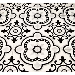 Carreaux de ciment VERSAILLES NOIR