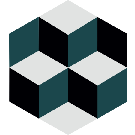 carreau hexagonal CUBIC-BLEU