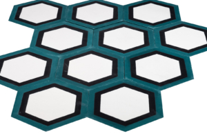Carreau hexagonal Urbane bleu