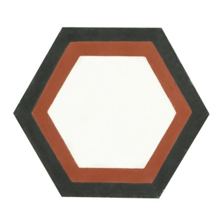 Carreau hexagonal Urban red