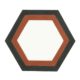 Carreau hexagonal Urban red