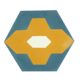 Carreaux hexagonal Flower