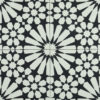 Carreau de ciment Arabesque noir