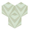 Carreau hexagonal Javelot gris