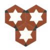 Carreaux hexagonal étoile rouge