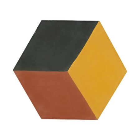 Carreaux hexagonal Cubic Tricolore