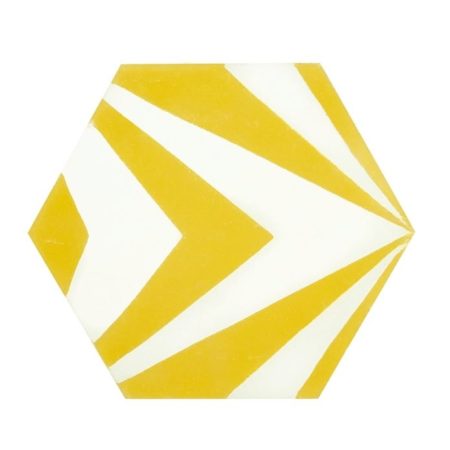 Carreau hexagonal Javelot jaune