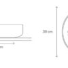 format et taille vasque ronde à poser