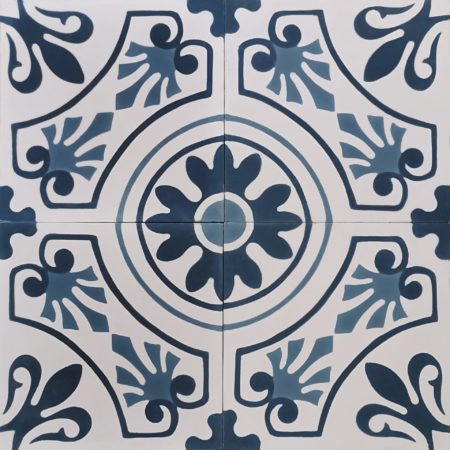 Carreau de ciment Lisbonne bleu 4