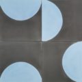 carreaux de ciment modèle quartier bleu clair et noir