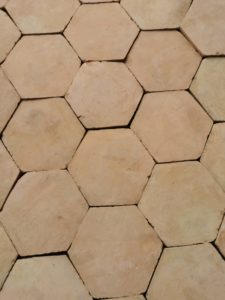 Terre cuite naturelle hexagonale