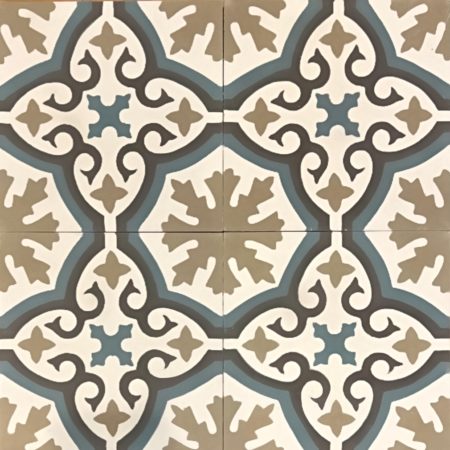motifs floraux carreaux de ciment modèle Malassagne