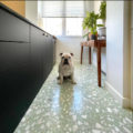 terrazzo vert amande au sol dans cuisine-arborescence-sud-ouest