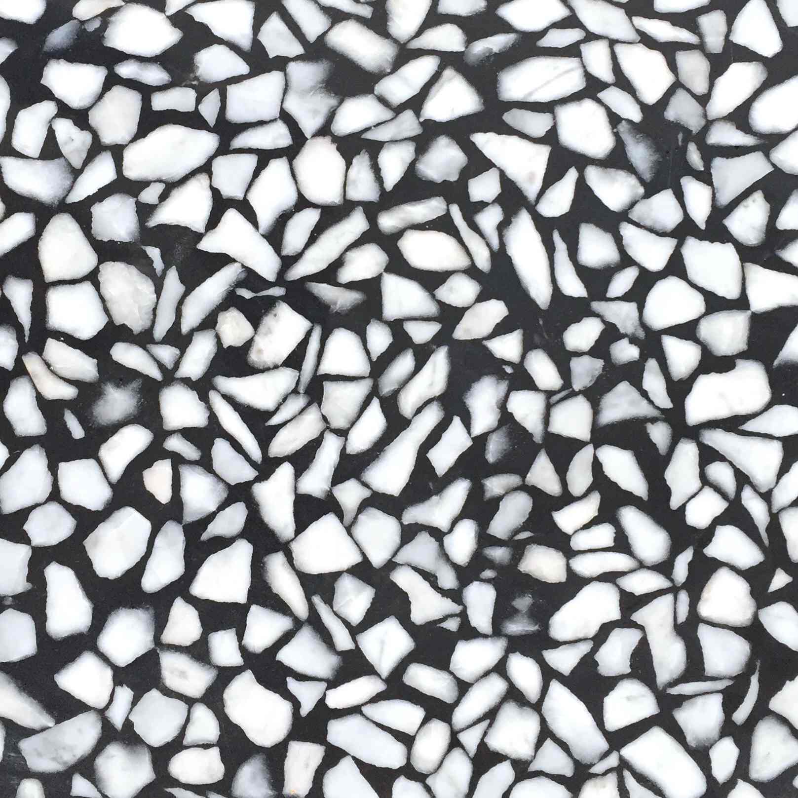 Terrazzo modèle Domino noir et blanc