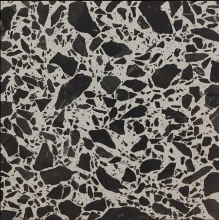 terrazz-piano-Terrazzo gris avec des pierres noires