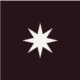carreau de ciment noir avec une étoile blanche