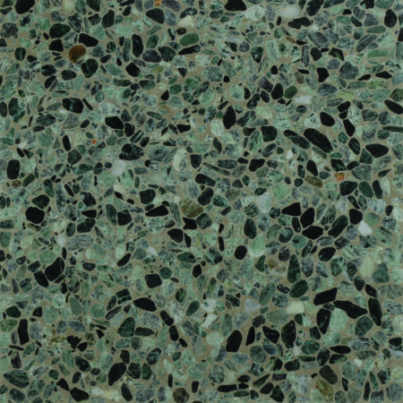 terrazzo vert d'eau et gris