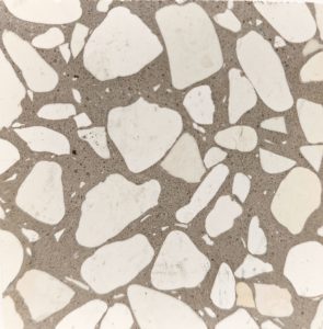 terrazzo blanc et gris